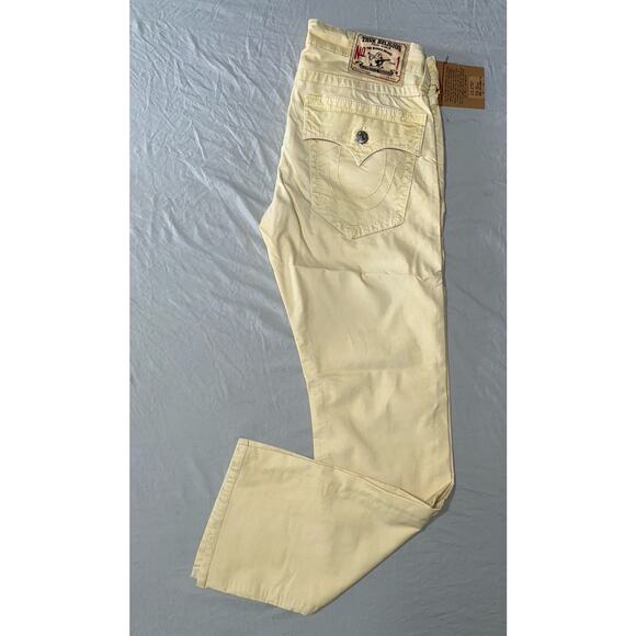 True Religion 'Ricky' Micro Corduroy Flap Pocket Jeans, Pants. Yellow, 33X33.5 - Picture 1 of 8